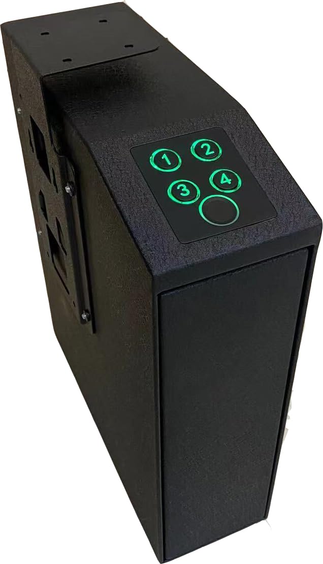 Biometric Slider Gun Safe for Handgun, Fingerprint Gun Safe Supports Quickly Access with 3 Ways, Fingerprint, PIN Code and Keyhole (Black)