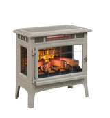 duraflame Freestanding Electric Fireplace Stove Heater with 3D Flame Effect for 1,000 Sq. Ft. Room, French Gray Duraflame