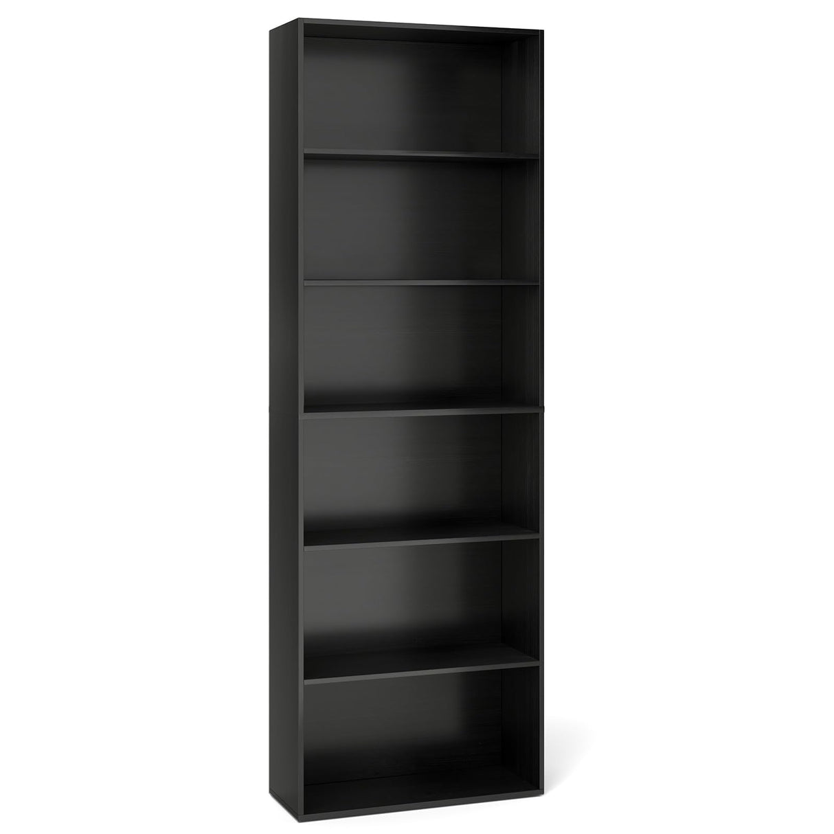 Tangkula 6-Tier Bookcase Set of 2, 70” Tall Freestanding Bookshelf with 6 Open Shelves, Anti-Toppling Kits, Floor Display Storage Bookcase for Living Room, Study, Kitchen, Home & Office (2, Black) Tangkula