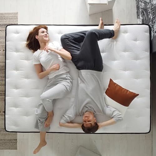 ZINUS 12 Inch True Support Hybrid Mattress [New Version], Queen, Fiberglass Free, Medium Feel, Motion Isolation, Certified Safe Foams & Fabric, Mattress in A Box Zinus