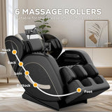 2026 Massage Chair Full Body, Zero Gravity Massage Chair with Auto Modes, Airbag Massage, 6 Fix Point Rollers, Foot Massage, Heating, Touch Screen Controller, Home Relaxation Recliner with Massage Msutree