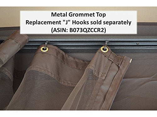 APEX GARDEN 10 Ft. x 12 Ft. Gazebo Replacement Mosquito Netting (Brown) APEX GARDEN