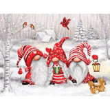 Bits and Pieces – Large 500 Piece Jigsaw Puzzle for Adults – Three Gnomes' Christmas Winter Jigsaw Puzzle by Artist Makiko, Completed Puzzle Size: 18" x 24" Bits and Pieces