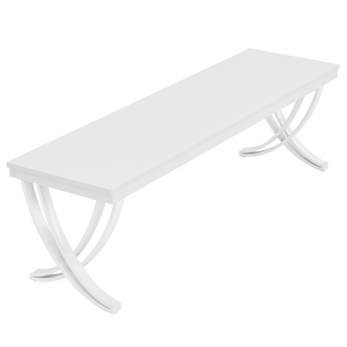 Tribesigns 2-Person Home Office Desk,78.7-Inch Extra Long Desk,Large Double Computer Desk for Home Office, Work Desk for Two People with Stylish Legs (White) Tribesigns