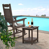 ONBRILL Outdoor Rocking Chair, All Weather Resistant HDPS Poly Rocker Chairs, Front Porch Rocker with 350 lbs Weight Capacity for Outdoor and Indoor-Brown ONBRILL