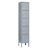 Gustonhon Gray Metal Locker 72''Storage Dressing Room Cabinet,Lockers for Employees,5-Door Five-Layer Independent Wardrobe Storage Box for Home,Garage,Bedroom,Gym,Office,School,Fire Department Gustonhon