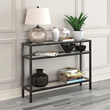Henn&Hart 42" Wide Rectangular Console Table in Blackened Bronze, Entryway Table, Accent Table for Living Room, Hallway Henn&Hart