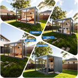 Vestael Modular Pods,ADUs/Prefab Studios Suitable for Office Work, Exercise and Dining in The Backyard T10