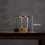 SAKRINGT Cordless Table Lamp Rechargeable, 5000mAh Battery Operated Portable Table Light,Dimming LED Table Lamp for Restaurant/Patio/Outdoor(Gold) SAKRINGT