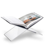 SK Acrylic Book Stand Large - 6 x 12 x 6" - Quran Holder - Coffee Table Book Stand - Cookbook Stand for Kitchen - Home and Table Decor Sarvo Kitchen