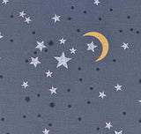Scientific Sleep Moon & Star Night Sky Teen Boys Girls 100% Cotton 4 Pcs Queen Bed Sheet Set, Flat Sheet & Fitted Sheet & Pillowcase Bedding Set (Stars, Queen) Scientific Sleep