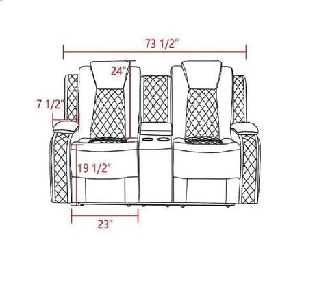 AYCP Multifunction Power Air Leather Recliner Sofa Set with LED Lights, Living Room Furniture, Reclining Sofa, loveseat, Chair with USB Port/Storage (Black, Loveseat+2 Chairs) AYCP
