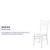 Flash Furniture HERCULES Series White Wood Chiavari Chair Flash Furniture