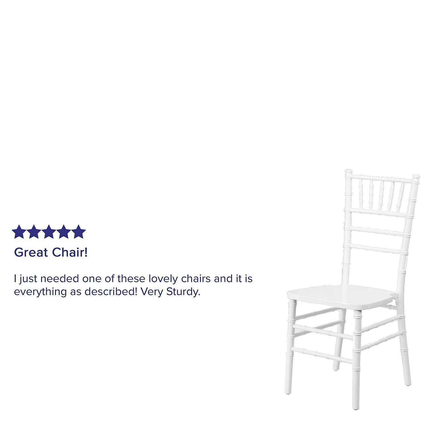 Flash Furniture HERCULES Series White Wood Chiavari Chair - WoodArtSupply