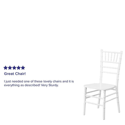 Flash Furniture HERCULES Series White Wood Chiavari Chair - WoodArtSupply