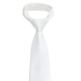 DecTwig Men's Ties Solid Color Formal Neckties 3.15" (8CM) White Ties For Men DecTwig