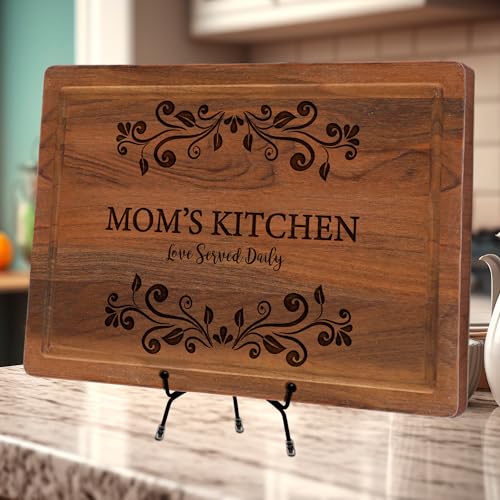 Personalized Kitchen Gifts for Mom, Nana, Aunt, Sister, Custom Engraved Serving Platter, Customized Mom and Grandma Cutting Board for Mothers Day, Decor for Mother's Kitchen, Engraved Kitchen Sign Kenzal Customized