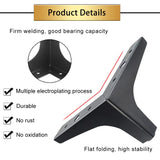 GOSCHE 4 Inch Metal Furniture Legs Black, Legs for Furniture Set of 4, Modern Style Replacement Couch Legs for Dresser Chair Bed Cabinet Table Ottoman Cupboard DIY Replacement Sofa Feet GOSCHE