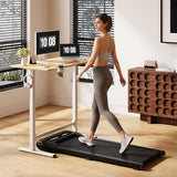FitStand Pneumatic Standing Desk, 31.5" x 19.7" One-Piece Adjustable Height Home Office Desk, Rolling Computer Workstation with Hooks & Cup Holder,2 Rear-Mounted Hidden Casters, Maple FitStand