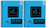 Canson XL Series Mix Media Paper Pad, Heavyweight, Fine Texture, Heavy Sizing for Wet and Dry Media, Side Wire Bound, 98 Pound, 7 x 10 Inch, 60 Sheets - 100510926 (7" x 10" 2 Pack) Canson