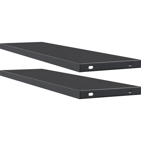 YITAHOME 2-Piece Metal Storage Shed Shelves for 59 cuft Vertical Outdoor Storage Shed，2-Piece Outdoor Storage Rack 51 inx13.8 in Outdoor Storage Rack with 8 Screws, Easy Assembly, 22 lbs, Black YITAHOME