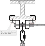 BeneLabel Punching Bag Hanger for Beam, Heavy Bag Mount, Heavy Duty Boxing Bag Mount with Carabiner, Adjustable and Stable Heavy Bag Bracket for Home Gym, 900LB Capacity BeneLabel