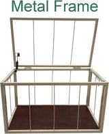 eHemco Heavy-duty Water Hyacinth Wicker Storage Trunk with Metal Frame, 30 by 17.5 by 17.5 Inches, Natural eHemco