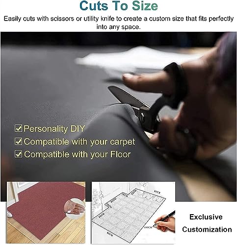 Office Chair Mat for Hardwood Floor, Table/Desk/Chair Floor Pad, Hardwood Floor Protector Mat for Hallway Entrance Kitchen Office,(140x400cm/4.6x13ft) CSNBDMBBSH