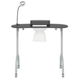 TABU Portable Manicure Nail Table, Foldable Manicure Table with Dust Collector Fan, LED Lamp, 4 Lockable Wheels and Carry Bag, Professional Nail Desk TABU