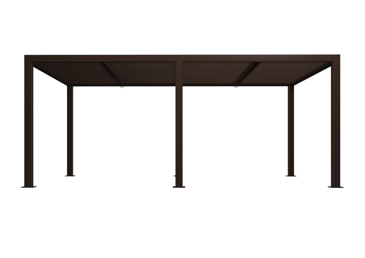 PURPLE LEAF Louvered Pergola 12' × 20' Outdoor Hardtop Gazebo Sun Shade with Adjustable Canopy Patio Aluminum Retractable Roof for Outside Deck Backyard Pavilion PURPLE LEAF