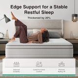 Novilla 12 Inch Full Size Mattress in a Box, Hypoallergenic & Back Pain Relief, Hybrid Full Mattresses with Smarts Coils, Fiberglass Free CertiPUR-US Certified Colchones No Box Spring Needed Novilla