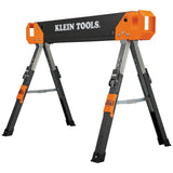 Klein Tools 66188 Folding Saw Horse, 2x4 Support Arms, 26-Inch to 32-Inch Adjustable Height, Heavy Duty Jobsite Table, 1-Pack Klein Tools