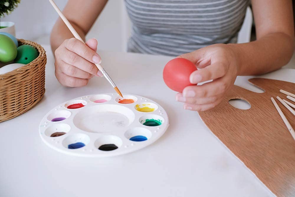 WNATN Paint Tray Palettes, Plastic White Palettes for Kids & Students,Paint Tray for Art Class,Craft DIY or Have a Birthday Painting Party-8pcs WNATN