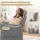 Korser Power Recliner Chair, Small Recliners for Small Spaces, Electric Recliner Chairs for Adults with Remote, Pillow and Side Pockets, Reclining Chair with Memory Function, Living Room, Chenille