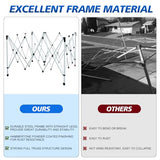 WEIZE Pop up Canopy Tent 10x10ft, 1-Button Push Setup, Instant Portable Shelter, Adjustable Height, Portable Roller Bag, 4 Weight Bags, Guy Ropes & Stakes Included Blue WEIZE