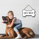 Ymaotrade Custom Bone Shape Sign,Dog Cat Pawprints Personalized Sign for Puppies Home Decor - Custom Name Wooden Plank Rustic Wall Decor Sign 8.3x4.8" Ymaotrade