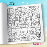 Comfy Summer: Cute and Cozy Coloring Book for Adults & Teens Featuring Summer Hygge Scenes with Adorable Animal Characters WoodArtSupply