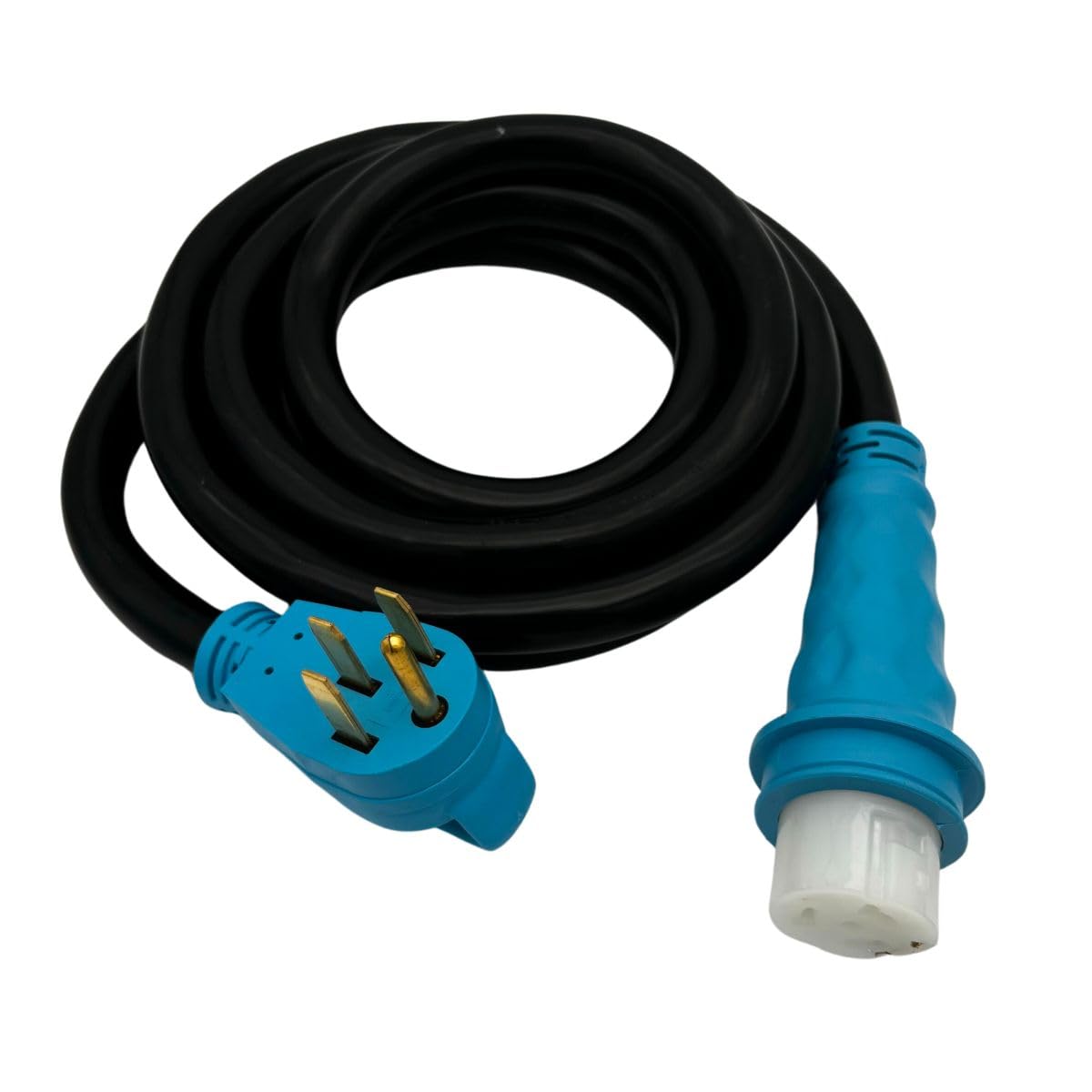 Connecticut Electric 15-Foot 50-Amp RV/EV Extension Cord w/Straight Twist Lock Ring/Power Grip Handle Ends Connecticut Electric