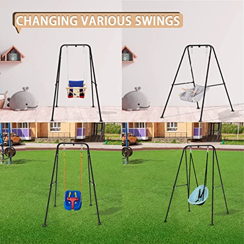 Swing Stand for Kids,Baby Swing Frame, Toddler A-Frame Metal Swing Sets for Backyard, Outdoor Indoor Heavy Duty Swing Set, Fits for Most of The Toddlers Swings RAGOZONERY