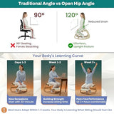 NYPOT Ergonomic Kneeling Chair with Adjustable Seats - Knee Chair for Posture Correction & Kneel Rocking Stool for Desk - Back Pain Relief for Home and Office, Supports 250 pounds - 5 Years Warranty NYPOT