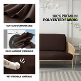 Magshion Futon Cover Washable Zippered Sofa Furniture Bed Mattress Covers Armless Couch Slipcover Protector Twin Size 39"x75"x6" Coffee Magshion
