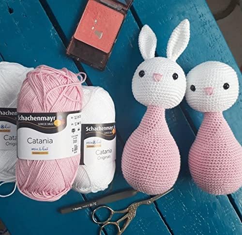 [ Set of 2 Skeins ] SMC Catania Originals 100% Mercerized Cotton Yarn, Total 3.52 Oz. Each 1.76 Oz (50g) / 136 Yrds (125 m) Amigurumi Yarn Fine-Sport 2 (130 Cream) Generic
