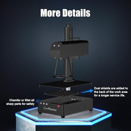ComMarker B4 30W Fiber Laser Engraver,LightBurn Compatible Laser Engraving Machine with 2Lens,Fiber Laser Marking Machine for Jewelry,Sliver,Gold,Tumblers ComMarker