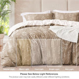 Love's cabin Light Taupe Twin Comforter Set - Twin XL Size Dorm Bedding, 2 Pieces Cute Floral Bedding Comforter Set, Soft Reversible Flowers Comforter, 1 Comforter & 1 Pillow Sham Love's cabin