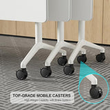 Okeysen Conference Room Table 1 Pack, Modern Folding Training Tables with Flip Top, Mobile Table with Four Locking Wheels, Executive Desk for Meeting Room, Office, Classroom 59.06”x23.62”x29.53” Okeysen
