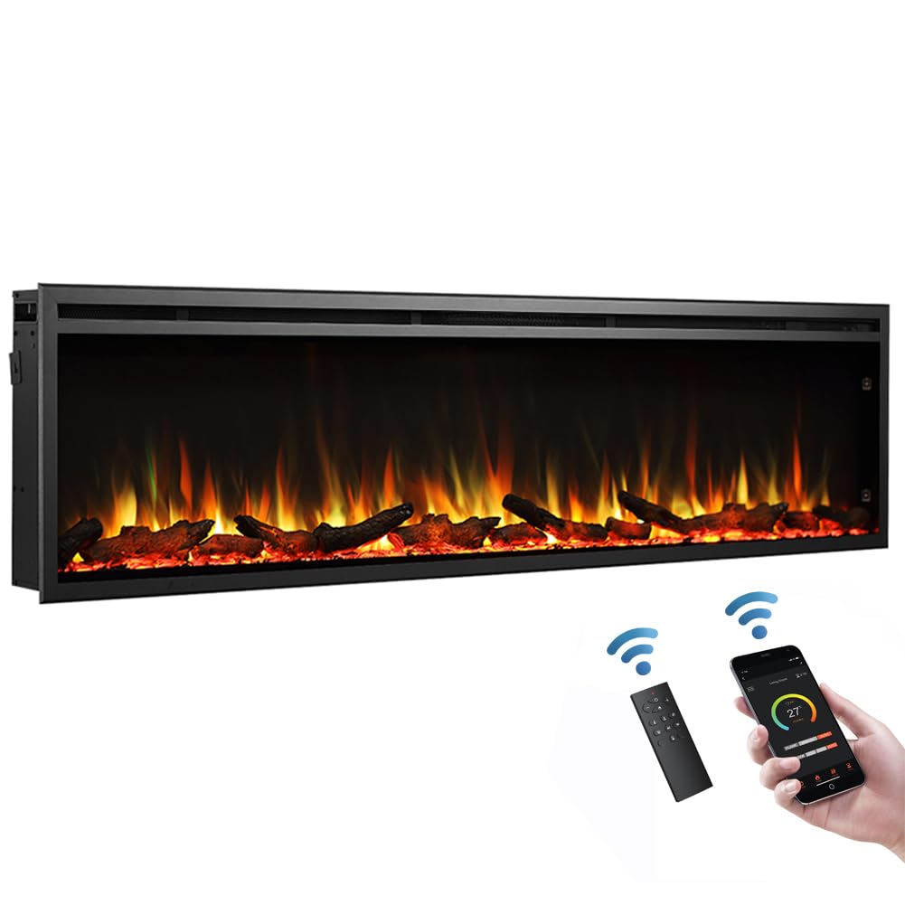 LegendFlame Austin in Wall Recessed & Wall Mounted Electric Fireplace (72") Legend Flame
