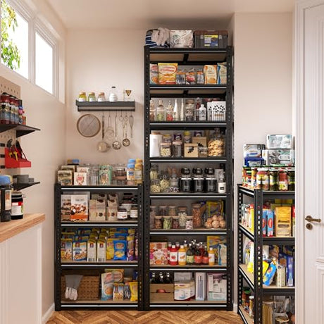 DurayLoly 8 Tier Storage Shelves, Shelving Unit Load 2816LBS, Garage Shelving Adjustable and Divisible, Shelving Units and Storage Rack for Laundry Room, Pantry, Kitchen, Closet, Metal Shelf 84" H DurayLoly