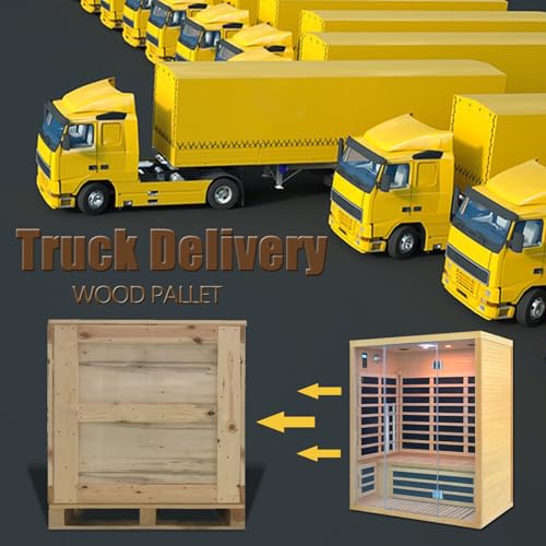 Homsido 2-3 Person Indoor Infrared Sauna, 11 Low EMF Far Infrared Carbon Panel Hemlock Wood Sauna Room Indoor Home Sauna with Tempered Glass Door,Bluetooth Speakers, Chromotherapy Lights(110V, 2100W) Homsido