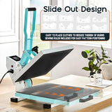 SPECRAFT 2-in-1 Heat Press, 15x15 Industrial Digital Sublimation Machine for T-Shirts, Mugs (30oz) and More, Blue, Ideal for DIY & Professional Use SPECRAFT