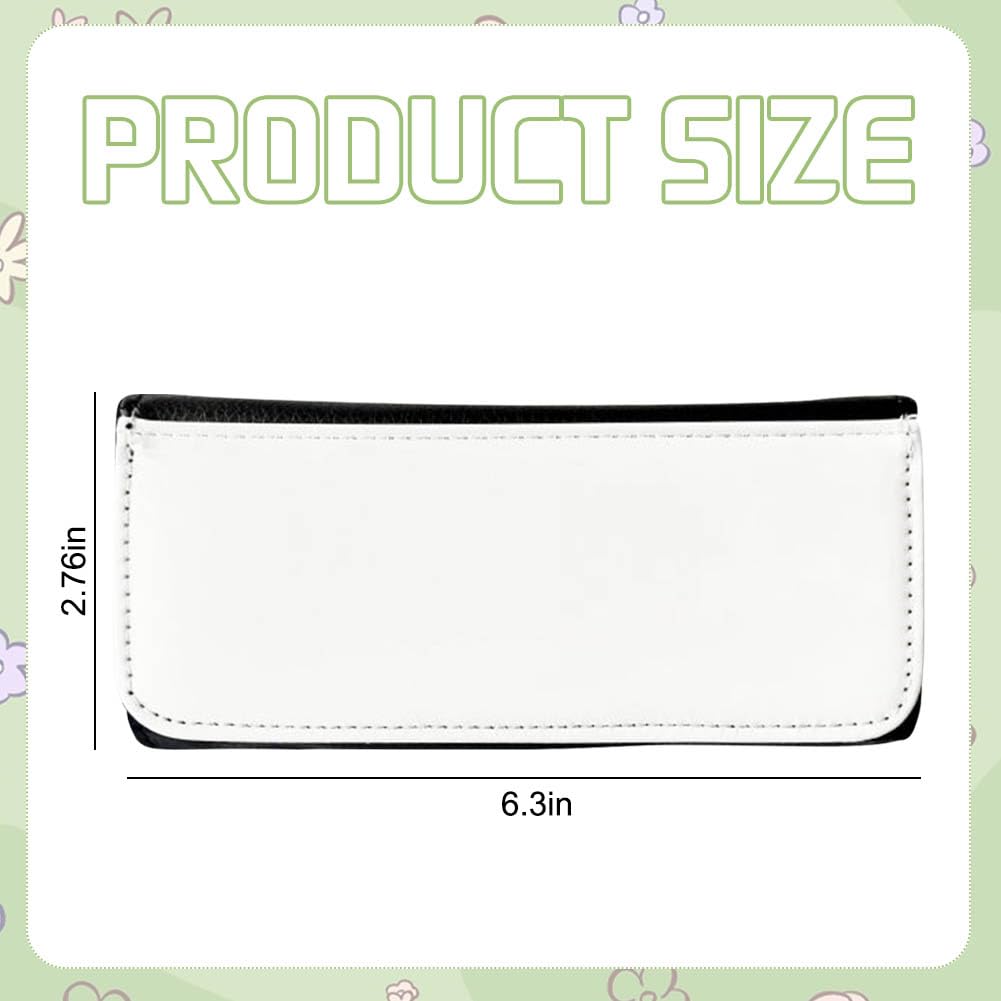 ZUYYON 3 Pcs Sublimation Eyeglass Case Blanks Heat Transfer PU Leather Sunglasses Case Pouch DIY Portable Glasses Protective Case